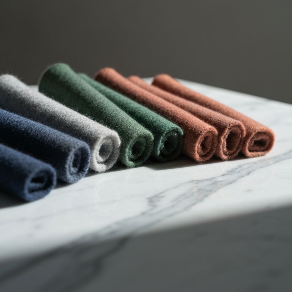 Mineral tone cashmere samples